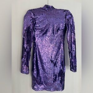 Bershka sequin purple dress (NWT)